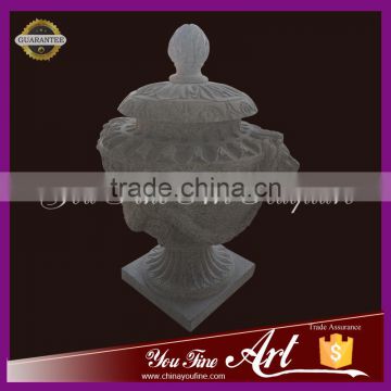 handcarved granite flower pot outdoor