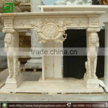 Indoor Marble Fireplace Mantel Shelf photo-2