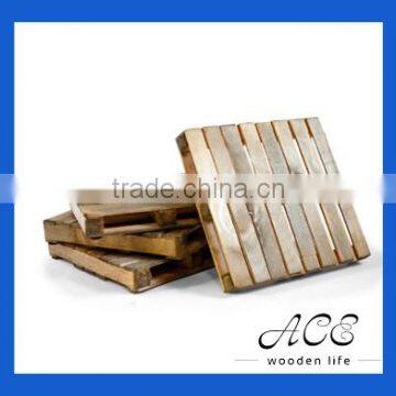 High Quality Wooden Pallet Coaster with UV printing LOGO or laser