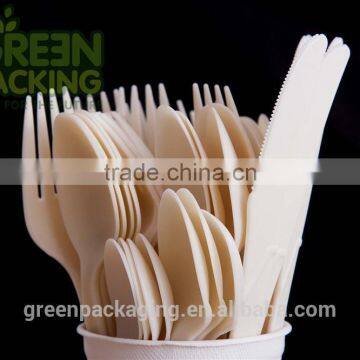 Cornstarch Unbleached Disposable Plastic Cutlery Set