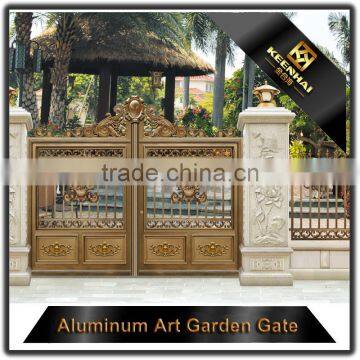 Villa Garden Decorative Powder Coated Luxury Aluminum Metal Garden Fence Gate