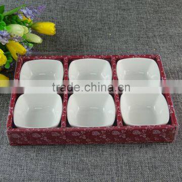 bowl set,ceramic square bowl set with color box