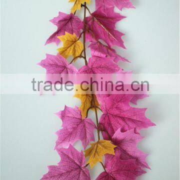 Home Curtain Gardens Edging Christmas Decorative 1ft to 2ft or 30cm to 60cm Artificial Silk Hanging Maple Branches EFYZ08 0601