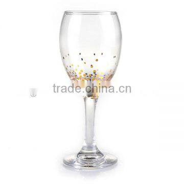High Quality Wine Glass and Water Glass Set With Golden Decal photo-3