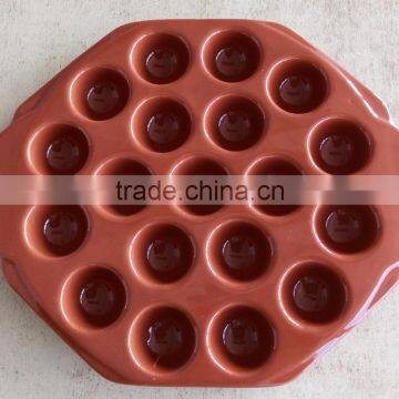 Brown Color Ceramic Cheese Plate