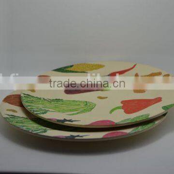 Hot-sell Eco Bamboo Fiber Big Reusable Plate(BC-P1003) photo-3