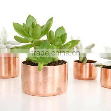 copper plated antique metal planters