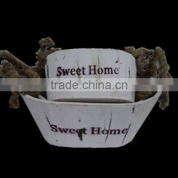 2104 New wooden flower pot