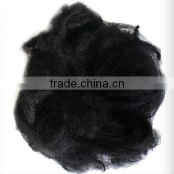 Flame Retardant Polyester Staple Fiber Black 1.5D Recycled PSF photo-2