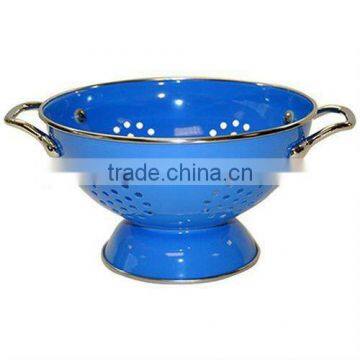Trade Show Hottest Multi-color Galvanized Zinc Metal Colander/ Fruit Basket photo-2