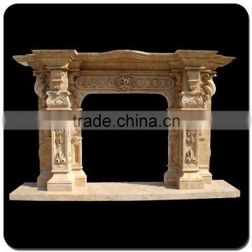 Indoor Home Decor Hand-carved Marble Fireplace Surround photo-2