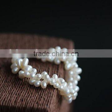 Wholesale 7-8 mm White Rice Shape Freshwater Pearl Bracelet photo-3