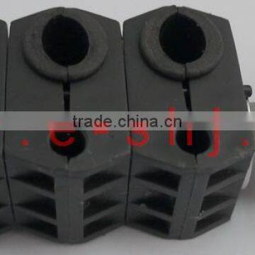 Optical fiber and power cable clamp