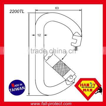 Steel Stainless With D Type Twist Lock Rescue Carabiner Hook photo-2