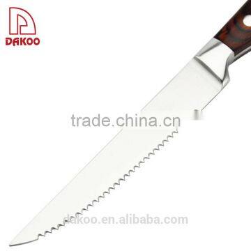 4.5'' Pakka Wood Handle With 3 Rivets Steak Knife photo-5
