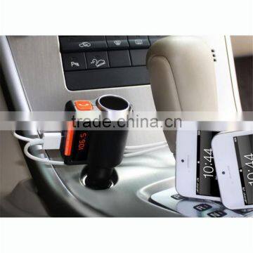 2016 Hot Wireless Bluetooth LED Display Car FM Transmitter MP3 Player With Dual USB Car Charger photo-2