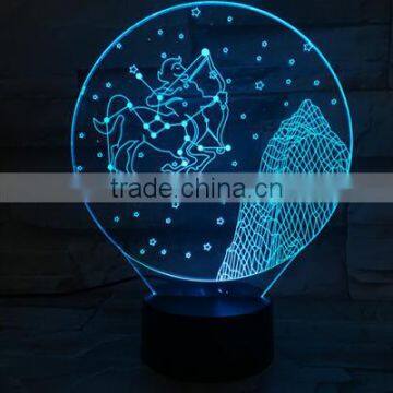 Best Gift 7 Colors Changed Constellation Horoscope Shape 3D Lamp Night Light photo-6