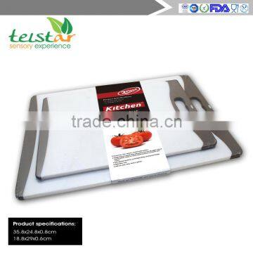 2-Piece Dishwasher Safe Plastic Cutting Board Set With Non-Slip Feet and Deep Drip Juice Groove photo-6