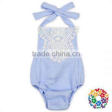 Light Blue Boutique Kids Clothes Bubble Romper Import Baby Clothes China Toddler Boutique Clothing