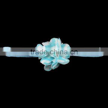 Fabric Chiffon Flower Headband With Pearl Beads Center for Kids Hair Accessories photo-6