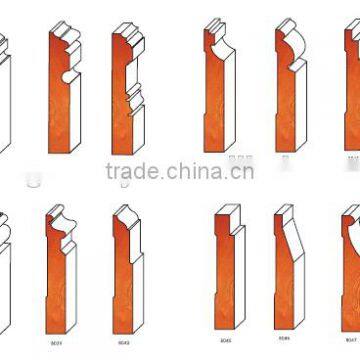 Decorative solid pine wood &Customized baseboard wood skirting board
