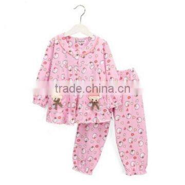 New Design 100% Cotton Pajama Sleepwear for Children,flower Printing Fabric for Pajama Children photo-6