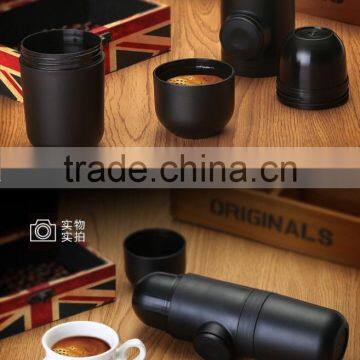 PP &304stainless Steel & Silica Gel,portable Hand Espresso Coffee Machine photo-4