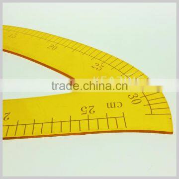 Factory OEM Making Durable Yellow Plastic Tailor Curve Ruler for Sewing Design photo-2