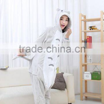 Flannel Cartoon Adult Animal Jumpsuit Animal Pajamas Jumpsuit Totoro Design photo-5
