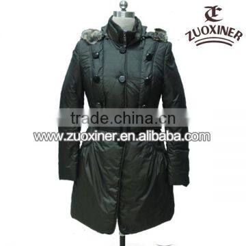 2014 european style women knee length winter clear coat