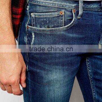 Washed Skinny Style Men Latest Design Denim Jeans Pants photo-3