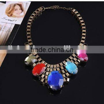 wholesale many styles ladies alloy acrylic necklace