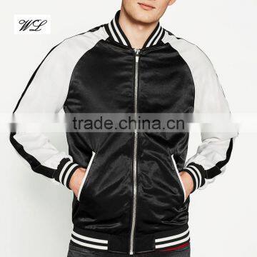 Wholesale men's pilot's coat custom embroidery varsity bomber jacket