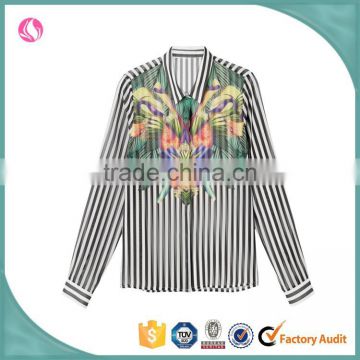 OEM Factory Women Customized Blouse Shirts 2015 Causal Ladies' Blouse Shirts