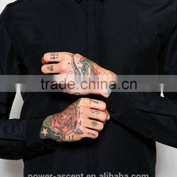 2016 Men's New Arrival Latest Formal Black tc Shirts photo-3