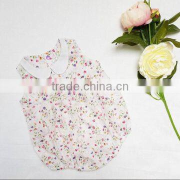 Summer Soft Infant Clothing Baby Girl Cotton Romper Toddler Floral Patterns Vintage Boutique Bodysuit