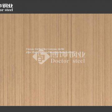 Factory 304 Rose Golden HL Decorative Stainless Steel Plate photo-3