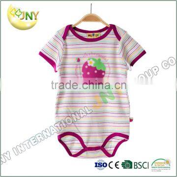 China Female Striped Carters Baby Bodysuit Manufacturers