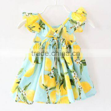 ShiJ Baby Girls Dress Lemon 100% Cotton In Stock Kids Clothes photo-5