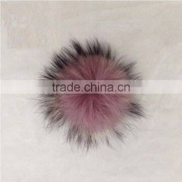 Myfur 14-15cm Big Solid Color Pom Poms Raccoon Fur DIY Pompom for Baseball Cap photo-5