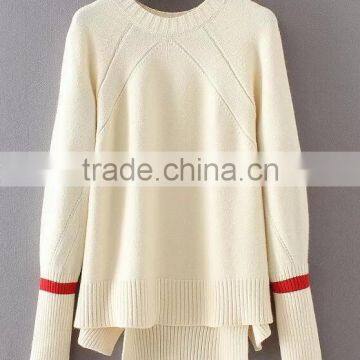 EY0856S New Fashion 2016 Women Long Sleeve Irregularity Knitted Pullover Sweater photo-2