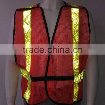 Safety Traffic hi Visibility Reflective Safety Vest With PVC Tapes photo-3