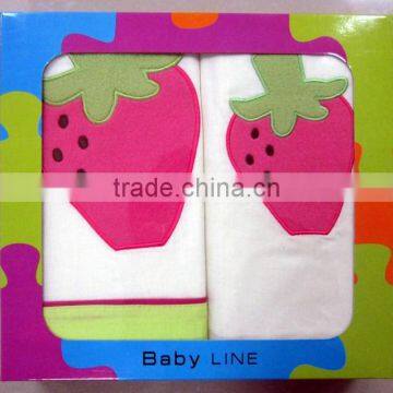 embroidery 3pcs 100% cotton baby bed sheets