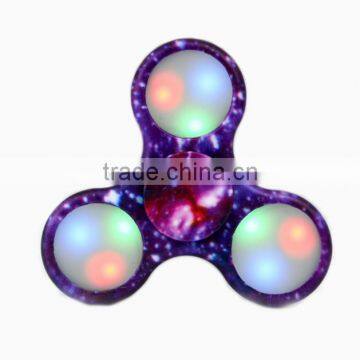 Fingertip Gyro Camouflage LED Glow Gyro Hand Spinner Frilly Fidget With Switch Painted Toys photo-5