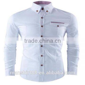 2016 New Wholesale Luxury Long Sleeve Custom Mens Casual Dress Shirts photo-2