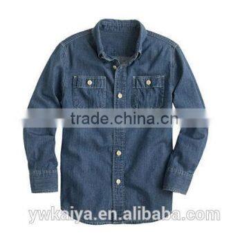 Denim classic children's casual shirt cheap wholesale