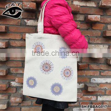 2017 Rhinestone Transfer Printed Logo Gift Canvas Bag for Shipping Wholesale Handle Tote Bags