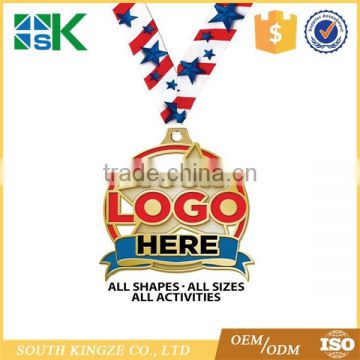 Custom irregular shape cut out sports medal with ribbon