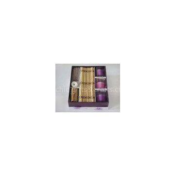 Romantic purple candle incense set