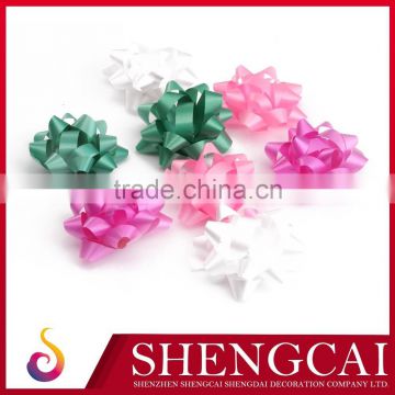 Various Iridescent Ribbon Star Bows for Holiday Decoration